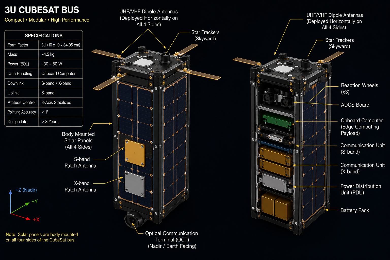 3U Satellite Bus